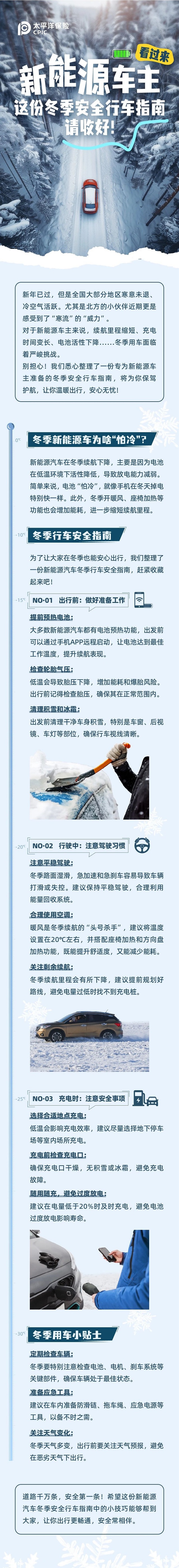 新能源車主看過來，這份冬季安全行車指南請收好！